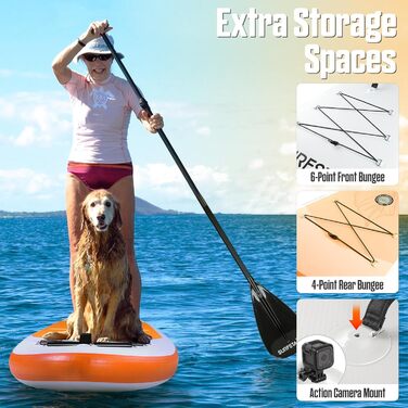 Надувна SUP-дошка Surfstar для дорослих, ультраширока з камеротримачем, шовна технологія, комплект аксесуарів, для всіх рівнів