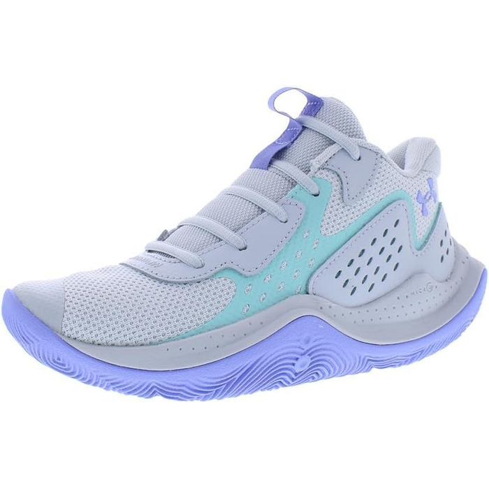 Баскетбольне взуття Under Armour Jet '23 для дітей (6.5 Big Kid, сірий блакитний)