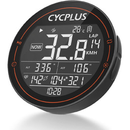 Велокомп'ютер CYCPLUS GPS, бездротовий, водонепроникний IPX6, Bluetooth 5.0, ANT+, одометр, для шосейного велосипеда, сумісний зі Strava (оновлений)