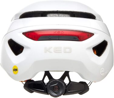 Шолом для електровелосипеда Mitro UE-1 Urban з LED ліхтариком, візором, MIPS, BOA Fit System, FIDLOCK, 350г, сірий-оранжевий матовий, 52-58 (M)