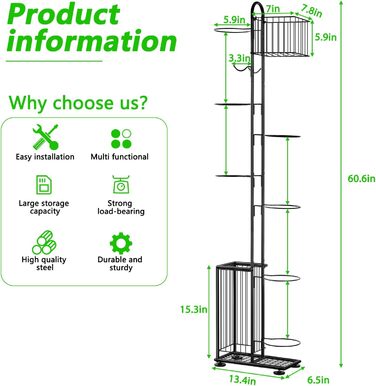 Металевий тримач для м'ячів Nandae: стійка підставка для футбольного, баскетбольного та волейбольного м'яча для гаража та дитячої кімнати