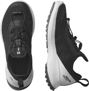 Дитячі трейлранні кросівки Salomon Sense Flow Climasalomon Waterproof, 40 EU, чорний/білий/Quiet Shade