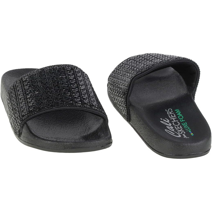 Слайди жіночі Skechers, 35 EU, чорного кольору