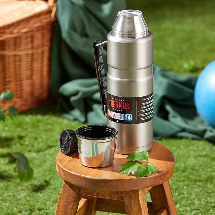 Термос Thermos Stainless King 1,2 л з ручкою, матова нержавіюча сталь