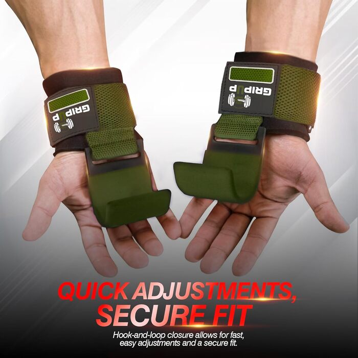 Набори для фітнесу та силових тренувань (пара), захист зап'ястя з гумовим покриттям, 8 мм, для важкої атлетики, пауерліфтингу, підтягувань та бодібілдингу (зелений)