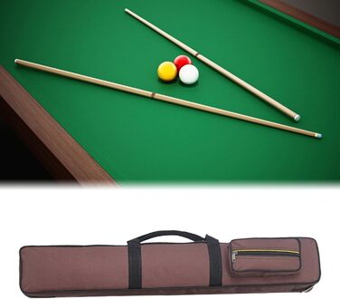 Чохол для кия Billard, захисний, для 1/2 кия, з ручкою, зносостійкий, колір кавовий