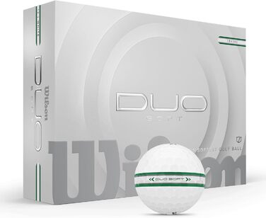 Гольф-кулі Wilson Duo Soft, білі/червоні (зелені/срібні)