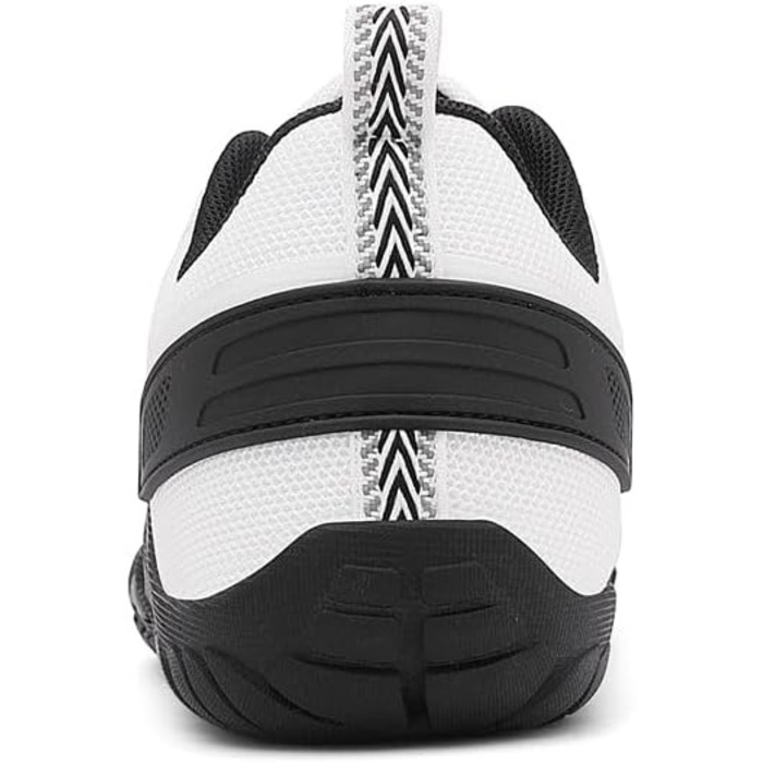 Barfußschuhe HUSKSWARE для жінок та чоловіків – широка передня частина, неслизька підошва, дихаючі, посилені люверси для фітнесу, трейлраннінгу, хайкінгу та повсякденного використання, білий, 44 EU
