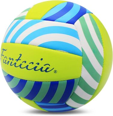 Волейбольний м'яч Fantecia, розмір 5. М'який волейбольний м'яч для пляжу, залу, басейну, парку. Підходить для тренувань, початківців, юнаків та дорослих.