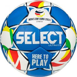Гандбольний м'яч Select Ultimate EHF Euro Men v24, біло-синій, розмір 2