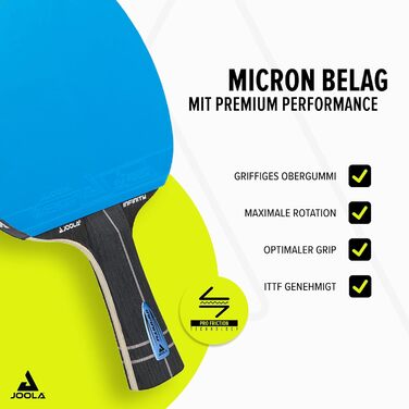 Стіл тенісний, ракетка JOOLA Infinity ITTF, професійна карбонова ракетка для досвідчених гравців, з High-Tech волокном, 7-шарове лезо з скловолокна