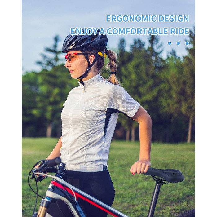 Велосипедне сідло MSDADA Gel MTB: комфортне, ергономічне, водонепроникне сідло для гірського велосипеда, BMX, шосе, міського велосипеда, спінінгу (чоловіче/жіноче)