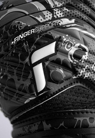 Дитячі воротарські рукавички Reusch Attrakt Solid Finger Support Junior, чорні, з гарним зчепленням та зовнішнім швом