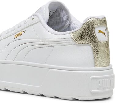 Жіночі кросівки Puma Karmen L біло-сріблясті з золотистими деталями, розмір 38.5 EU