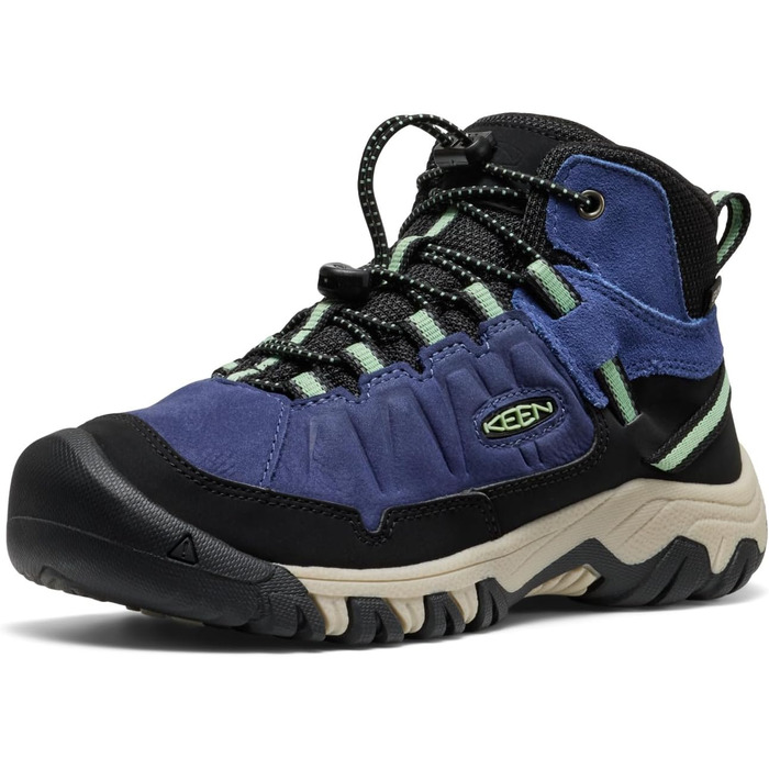 KEEN Targhee 4 Mid Waterproof - водонепроникні трекінгові черевики для дітей (27/28 EU, Skipper Blue Hemlock)