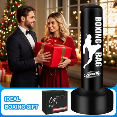 Стенд для боксерського мішка 69'' (175 см) для дорослих, мішок для ударів, боксерське обладнання, мішок для кікбоксингу, надувний мішок для ударів зі стійкою для тренувань MMA, Муай Тай, фітнесу