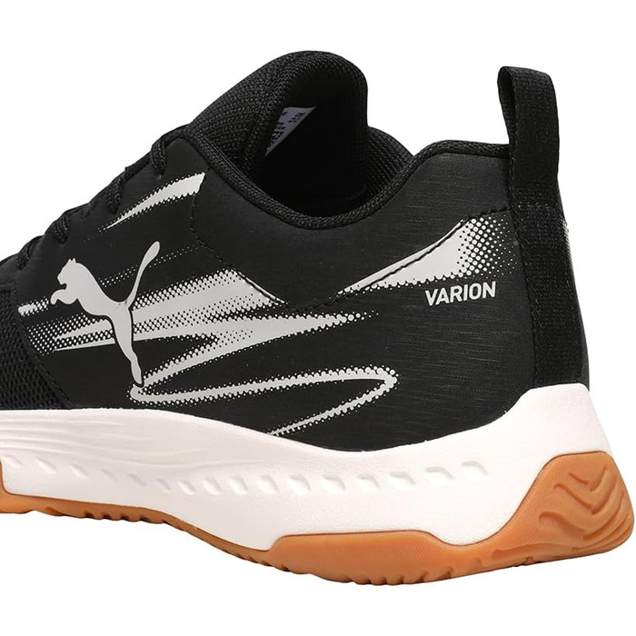 Дитячі кросівки PUMA Varion Li Jr Indoor Court Shoe, 38 EU, чорний/світло-сірий/gum