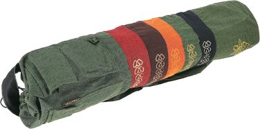 Сумка для йога-мату GURU SHOP Boho, батік, бавовна, зелена, унісекс, 70x23x13 см, з Непалу