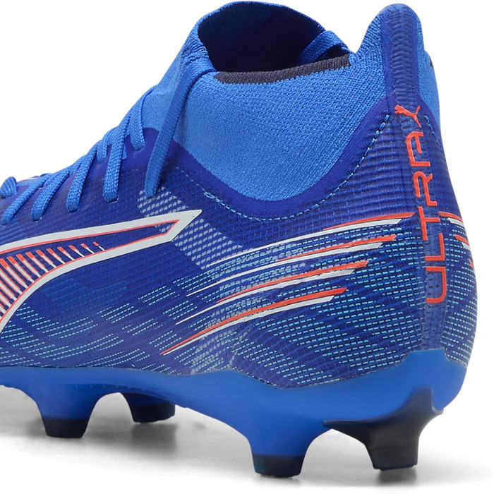 Жіночі футбольні бутси PUMA Ultra 6 Match+ FG/AG, розмір 40 EU, кольори: блакитний, білий, червоний
