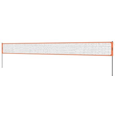 VEVOR Регульоване волейбольне сітка, комплект 9,7 x 2,4 м, портативне пляжне волейбольне сітка, оранжевий колір, складане волейбольне сітка з сумкою, для саду та пляжу