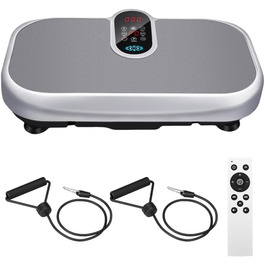 Вібраційна платформа 4D для дому з пультом, стрічками опору, підігрівом та Bluetooth, 150 кг, 120 рівнів