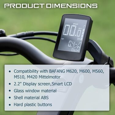 Дисплей BAFANG для електровелосипеда CAN, сумісний з моторами M620, M600, M560, M510, M420, велокомп'ютер з 0-9 PAS, CAN протокол DZ47