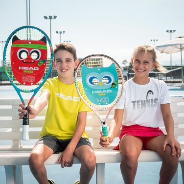 Дитяча тенісна ракетка Head Novak 25, синя, для дітей 8-10 років, розмір ручки 0.5