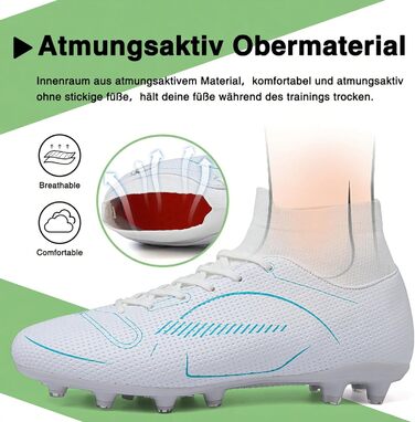 Футбольні черевики чоловічі Madame Großer Junge, білі Tf (38 EU, білий)