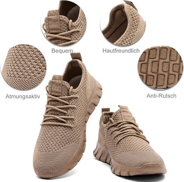 Чоловічі кросівки Damyuan: спортивні, для бігу, туризму, тенісу та фітнесу (48 EU, Колір: Коричневий)