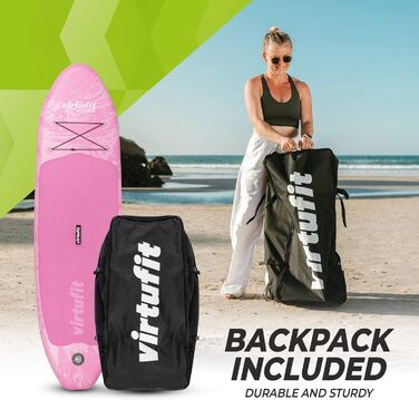 Дошка для сапбордингу VirtuFit Supboard Compact/Ocean/Cruiser/Yoga/Voyager/Racer/Surfer з аксесуарами та сумкою