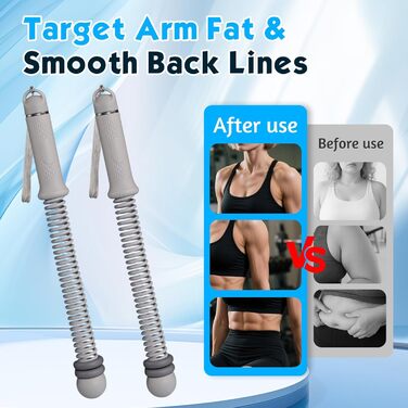 Битва мотузки TOGETDREAM: регульовані канати для тренувань без мотузки, для спалювання жиру, кардіо та силових тренувань (сірий)