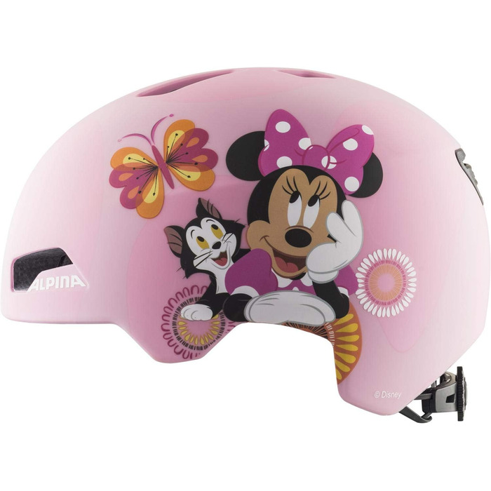 Дитячий велосипедний шолом ALPINA Hackney Disney Minnie Mouse, легкий, ударостійкий, з вентиляцією, можливістю встановлення LED, 51-56 см