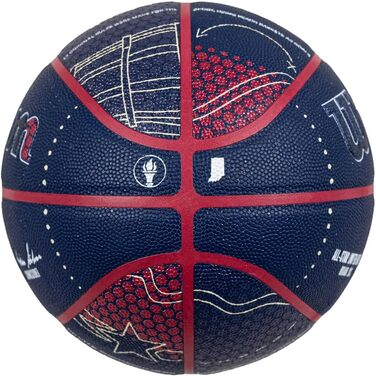 Баскетбольний м'яч Wilson NBA All-Star 2024 Indianapolis, колекційний, розмір 7, для дорослих, темно-синій
