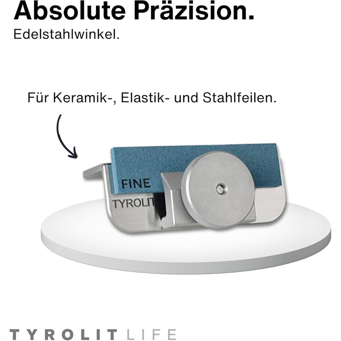 Преміум набір для заточування кантів лиж та сноубордів Tyrolit Life 88° – 10 предметів, з нержавіючим кутником та наборами напилків