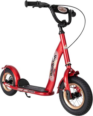 Дитячий самокат STAR SCOOTER з надувними колесами 10 дюймів для хлопчиків і дівчаток від 4 років, класичний трюковий самокат