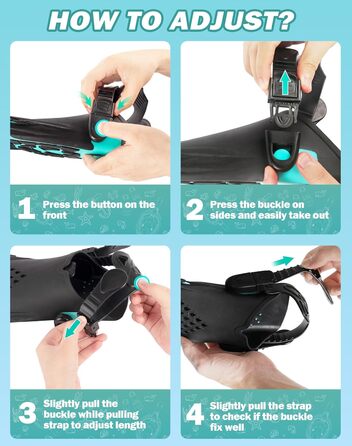 Набір для снорклінгу для дорослих: маска з панорамним оглядом та регульовані ласти, чорний/зелений, L/XL маска + S/M ласти