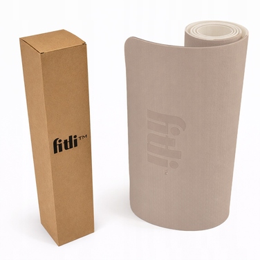 Фітнес-килимок Fitli протиковзкий, бежевий, TPE, 183x61 см