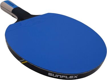 Sunflex Color COMP B35 ракетка для настільного тенісу, ITTF, синя, для тренувань та хобі, вигнута ручка, для досвідчених гравців