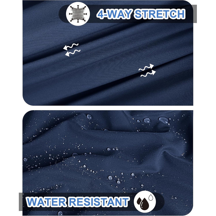 Чоловічі шорти для гольфу Outdoor Ventures UPF 50+ Stretch Dry Fit, швидкосохнучі бермуди з кишенями, темно-сині, розмір 32
