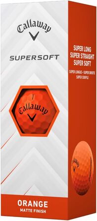 Гольф м'яч Callaway Supersoft 2025, білий (помаранчевий)