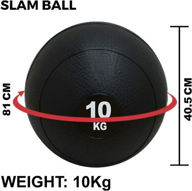 Слембол Maxstrength для кросфіту, MMA, фітнесу, важкої атлетики, медичний м'яч 8/10/12 кг, без відскоку
