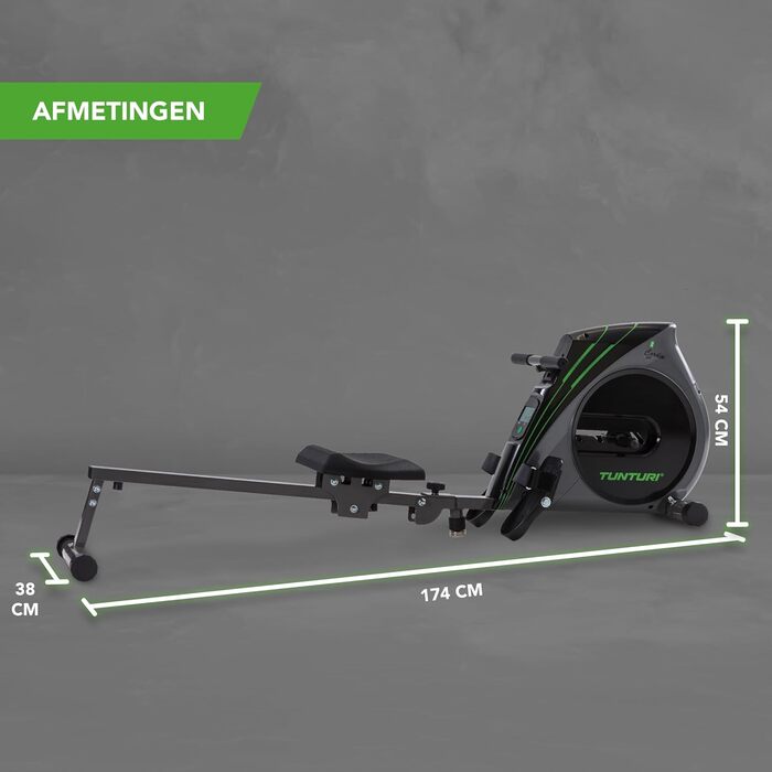Гребний тренажер Tunturi Cardio Fit R20 для дому, складаний, компактний