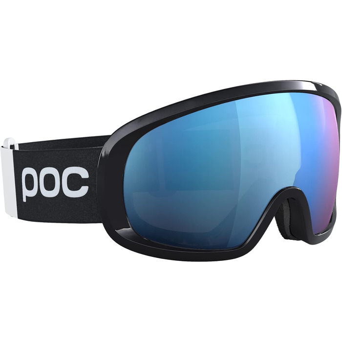 Лижна маска POC Fovea Mid Clarity Comp+ для змагань, чорна з лінзами Spektris Blue, оптимальний огляд