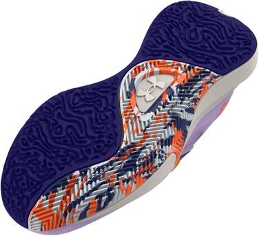 Кросівки баскетбольні Under Armour Ua Lockdown 6 для дітей, білі, кольори: фіолетовий, синій, помаранчевий