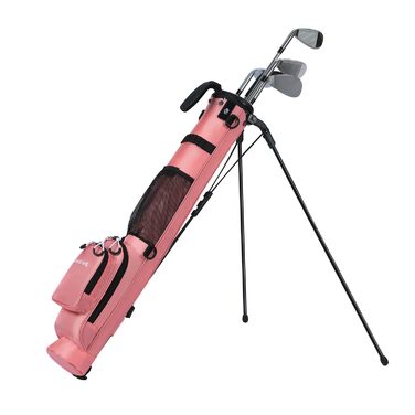 Гольф сумка MAZEL з роздільником на 2 сторони, 2 кишені, регульовані плечові ремені, високоякісний нейлон 900D, легкий матеріал, сумка-олівець для гольфу для чоловіків та жінок (рожевий)