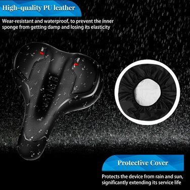 Гелевий велосипедний сідло для чоловіків та жінок, ергономічний, комфортний, з водонепроникним покриттям, для MTB, шосе, City велосипедів