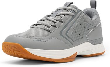 Тенісні кросівки FitVille для чоловіків, широка колодка, спортивні, дихаючі, бадмінтон, фітнес, зручні, снікерси, розмір 40-49, темно-синій, білий (сріблясто-сірий)