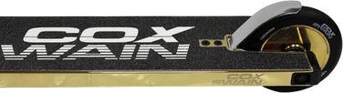 Трюковий самокат COX SWAIN The 88, широка дека, колеса 110 мм, підшипники ABEC9, алюмінієвий сердечник, золото