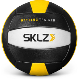 Тренажер для волейбольного пасу SKLZ, чорний, для залу та вулиці, обтяжений м'яч 480 г – покращує контроль, силу, точність, рівномірний розподіл ваги, тренування м'язів