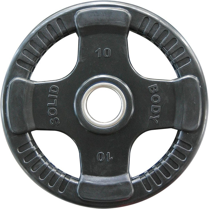 Олімпійський диск Body Solid 20 кг з гумовим покриттям, 4-грифовий